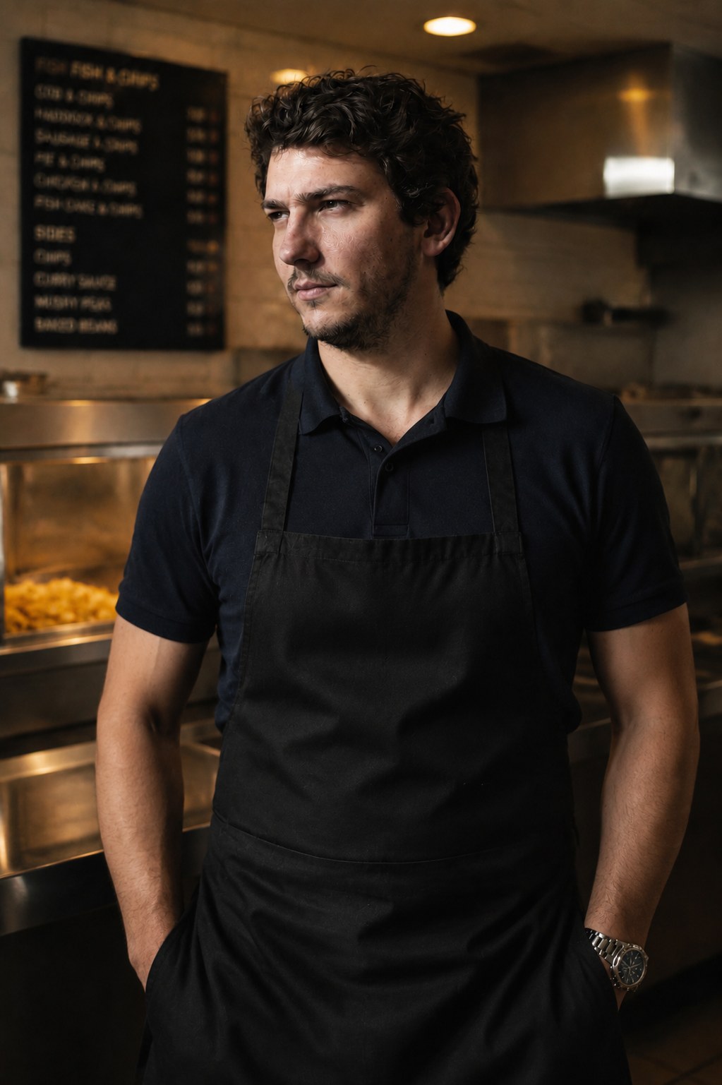 Brad-Lee behind the counter